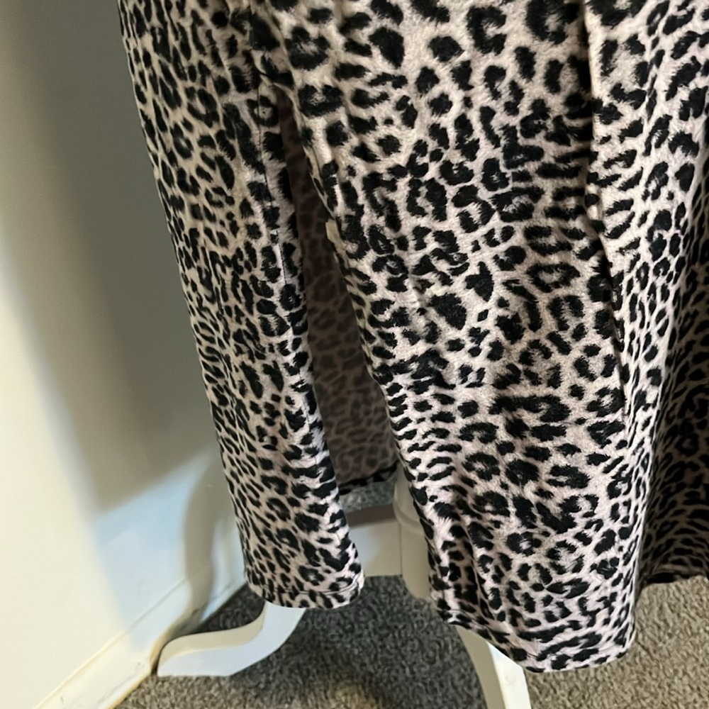 Soma XXL Leopard Print Maxi Nightgown Soft Cotton Modal Cozy Sleep Dress - Picture 4 of 5